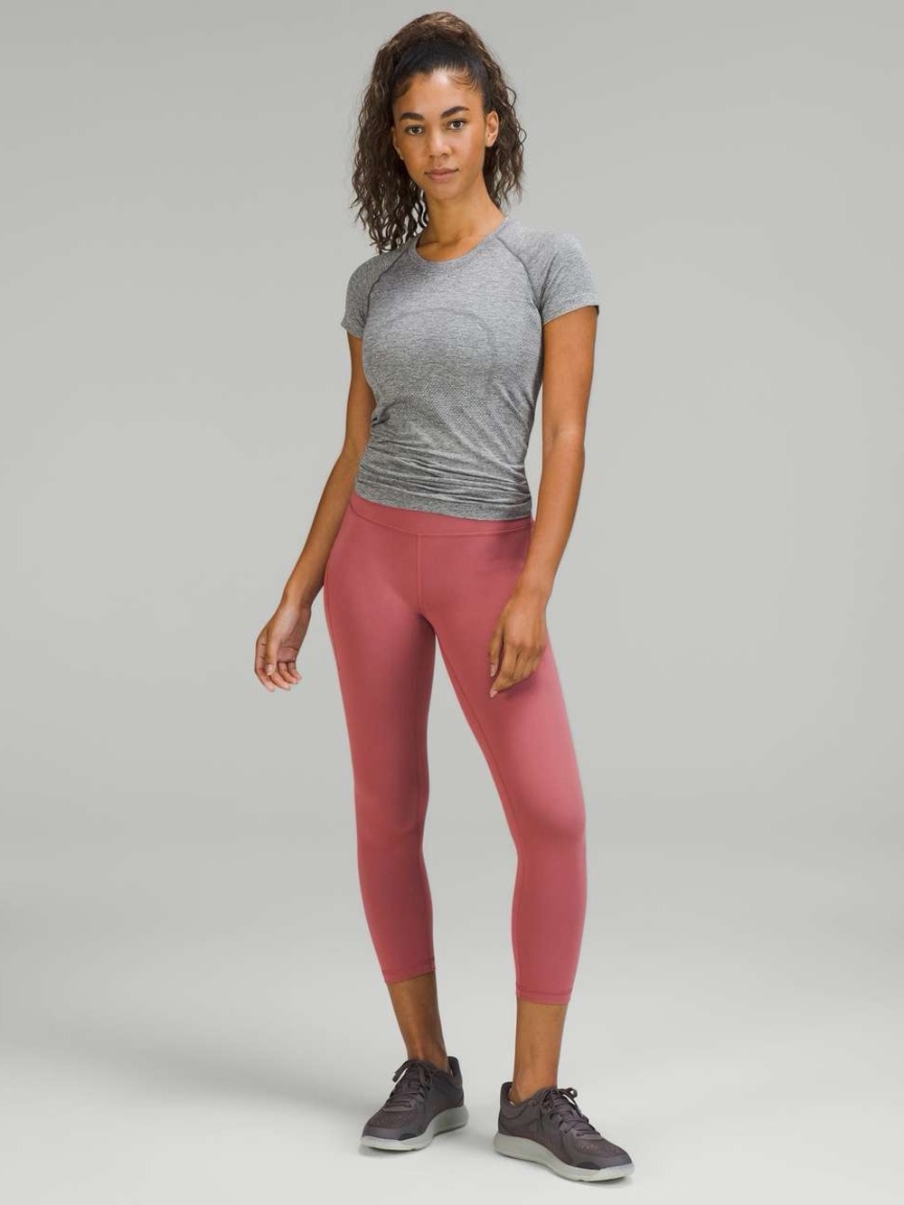 Lululemon Wunder Train High-Rise Crop with Pockets 23 Brier Rose Size 6